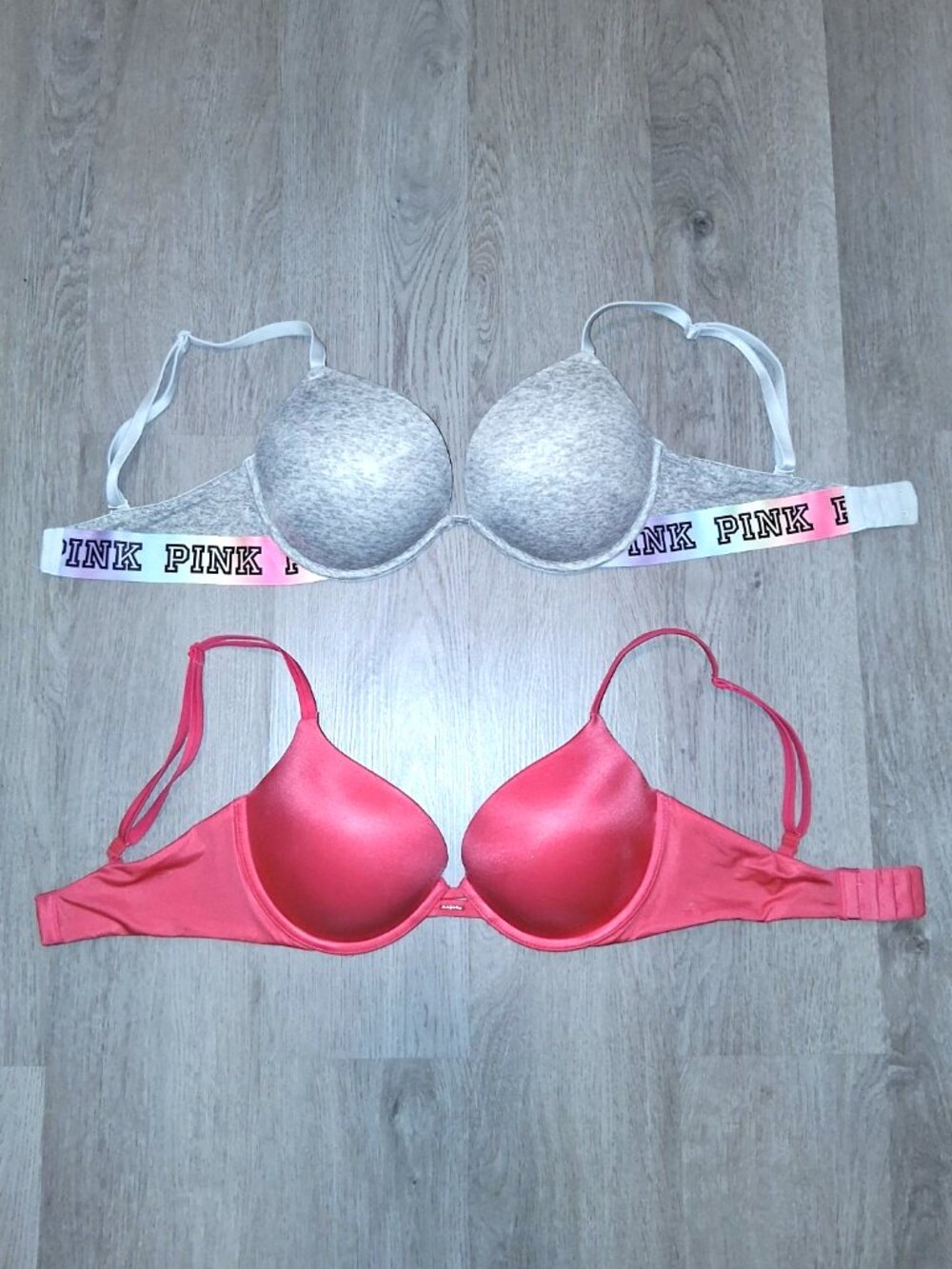 Lot of Victoria's Secret VS PINK Push Up Bras Size 32DD Super Push Up Very Sexy